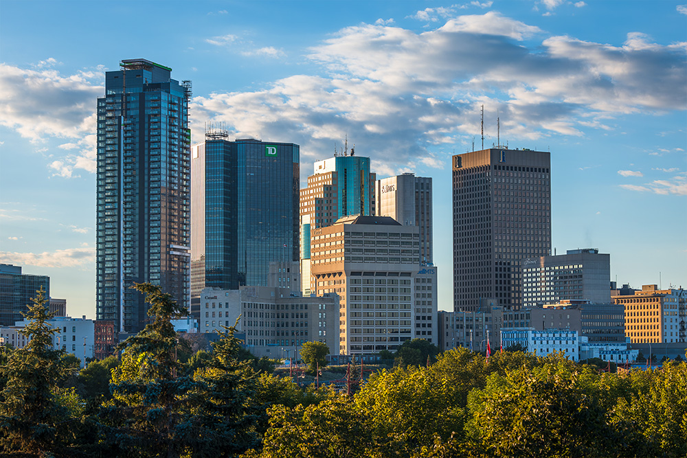 Downtown Winnipeg skyline