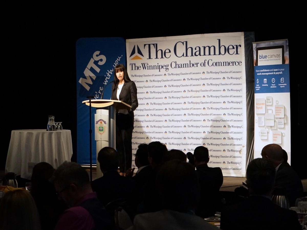 EDW to assemble experts to provide city with real time advice on emerging issues - Economic Development Winnipeg President and CEO Dayna Spiring speaks during State of the City Address